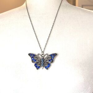 Large Butterfly Pendant With Chain